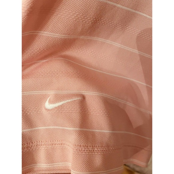 Nike Golf Tour Performance Dri Fit Shirt XL Excellent Condition Pink White - Picture 5 of 7